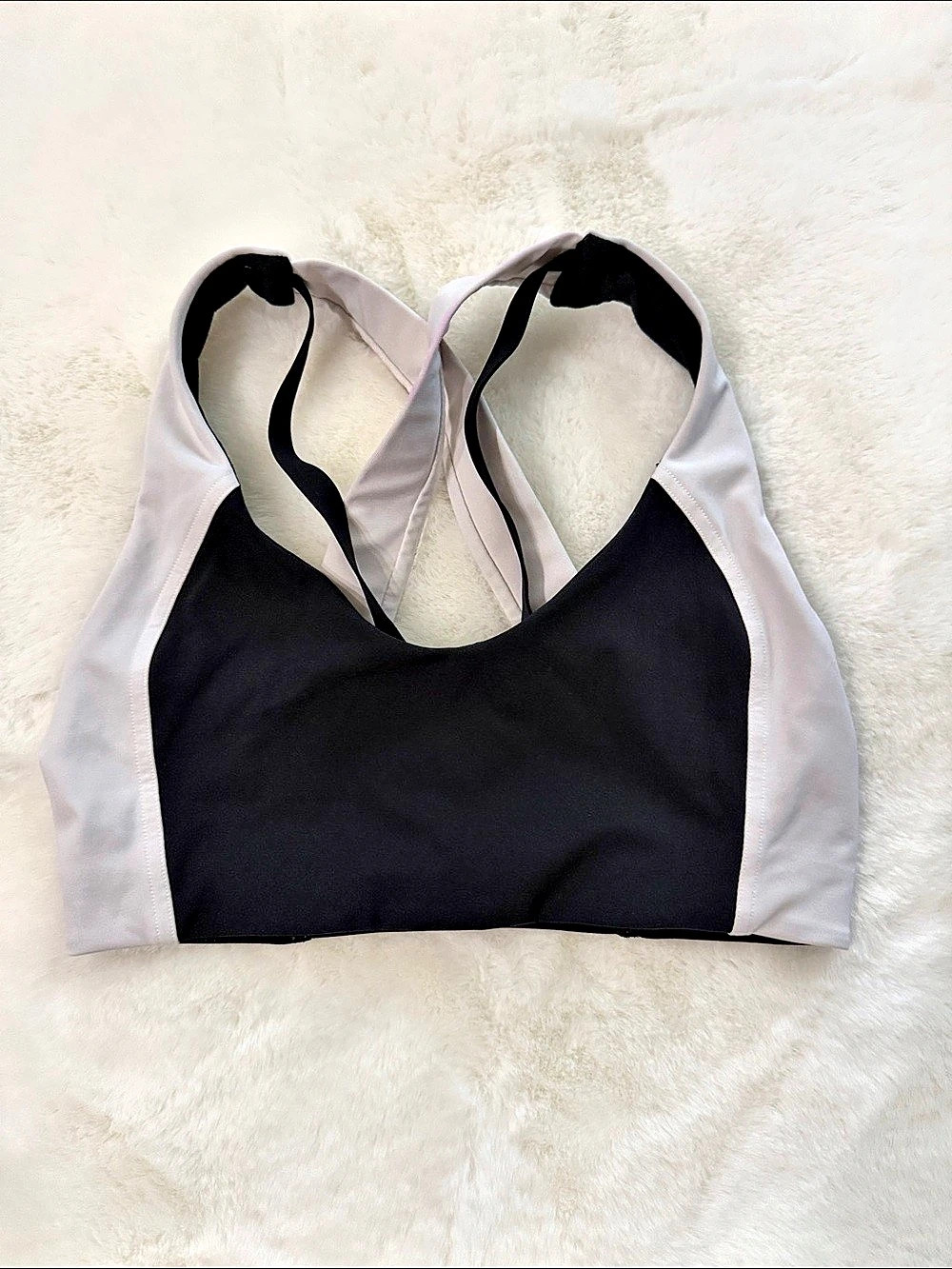 lululemon Energy Bra Color Block Black & White